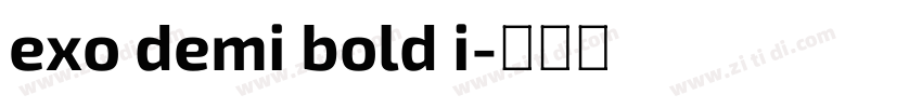 exo demi bold i字体转换